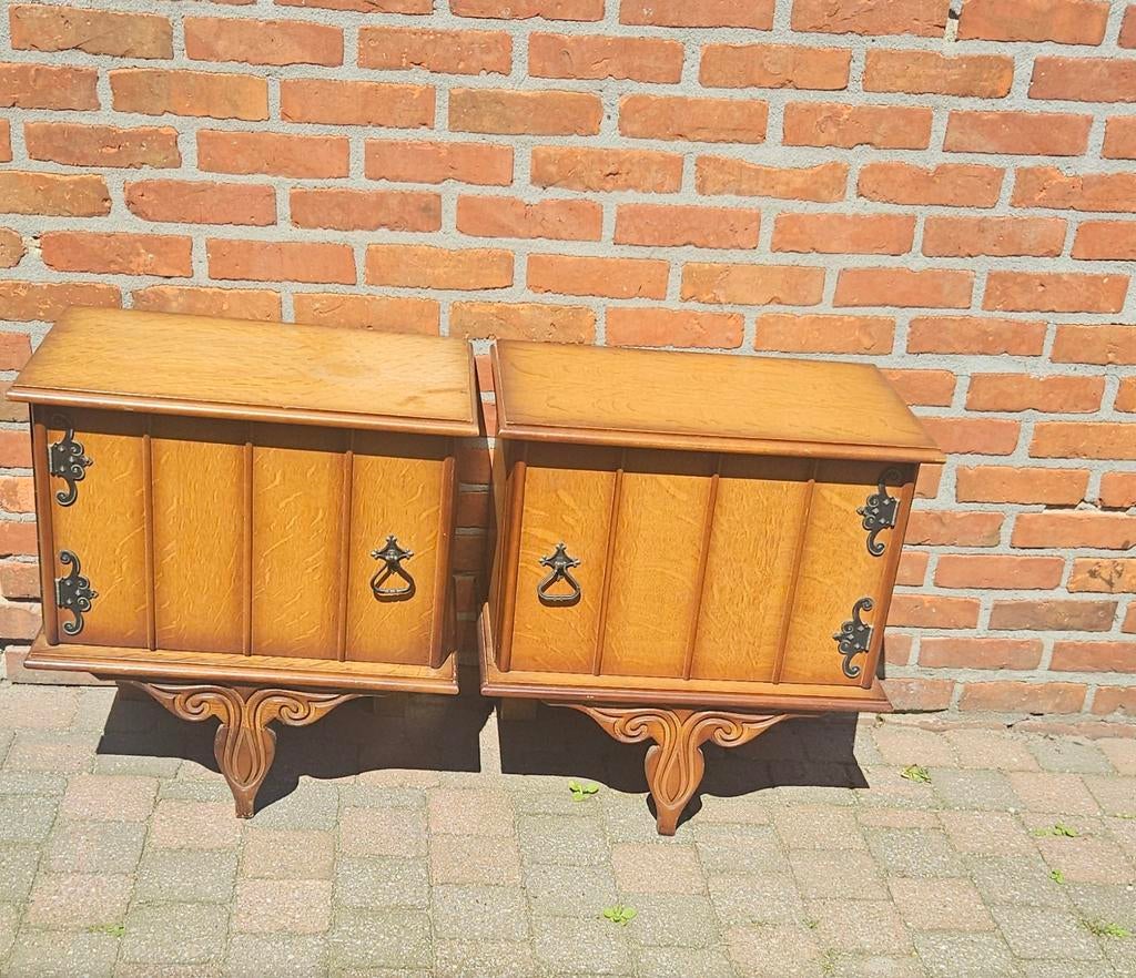 Vintage nachtkastjes, Huis en Inrichting, Slaapkamer | Nachtkastjes, Ophalen of Verzenden