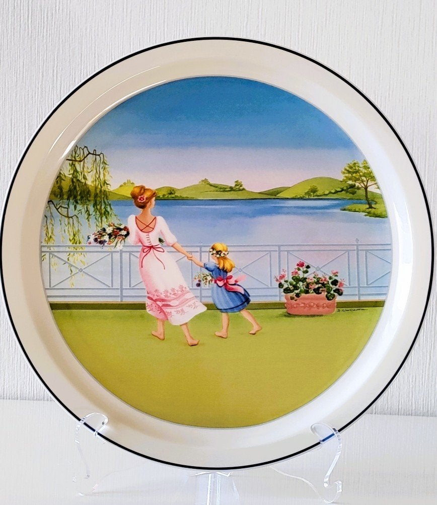 VILLEROY & BOCH "The Romantic Seasons" bord - "Spring", Meerkleurig, Bord, Ophalen of Verzenden, Steen/keramiek