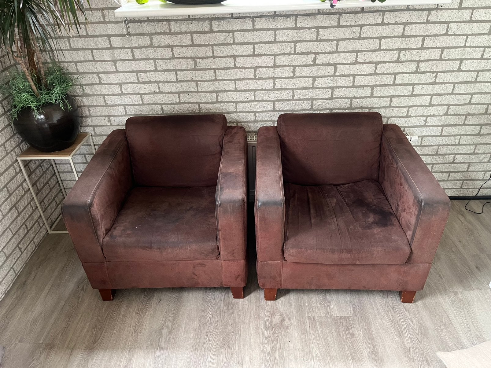 Fauteuils, Huis en Inrichting, Fauteuils, Ophalen, 50 tot 75 cm, Leer, 75 tot 100 cm