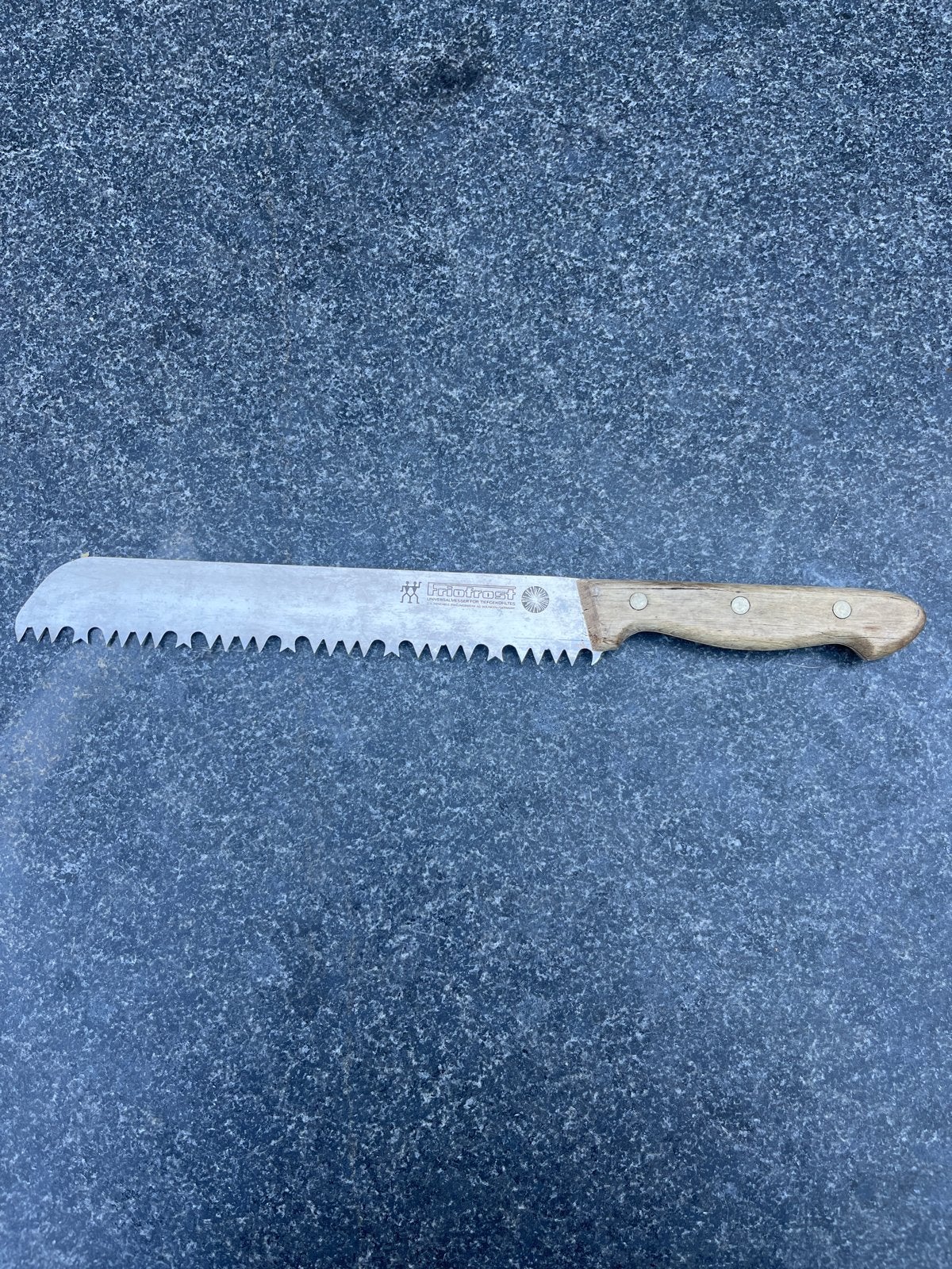 FrioFrost Broodmes met Houten Handvat, Zilver, Ophalen of Verzenden, Metaal, Overige merken