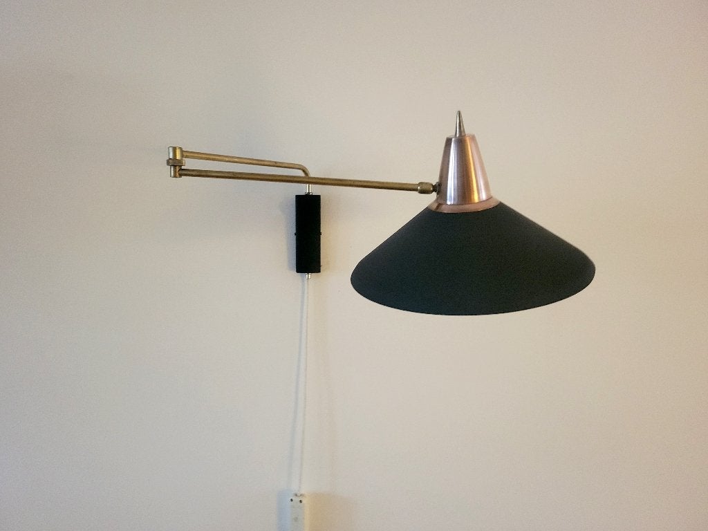 Wandlamp uit 1950 van van Doorn Culemborg, Huis en Inrichting, Lampen | Wandlampen, Kunststof, Gebruikt, Meerkleurig, Ophalen of Verzenden