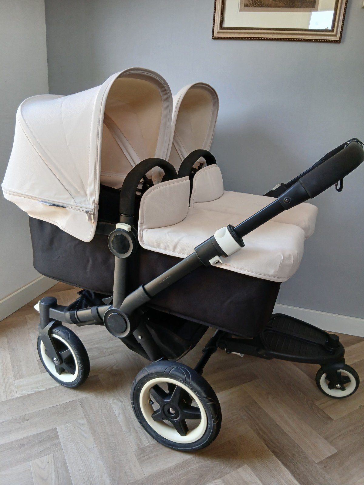 Tweeling kinderwagen Bugaboo Donkey Duo Twin, Kinderen en Baby's, Kinderwagens en Combinaties, Ophalen, Gebruikt, Bugaboo, Verstelbare duwstang