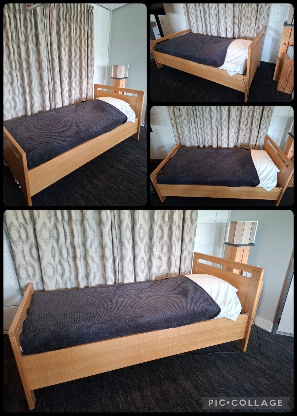 Seniorenbed met verstelbare bodem - Comfortabel en praktisch, Ophalen, Bruin, 200 cm, Hout
