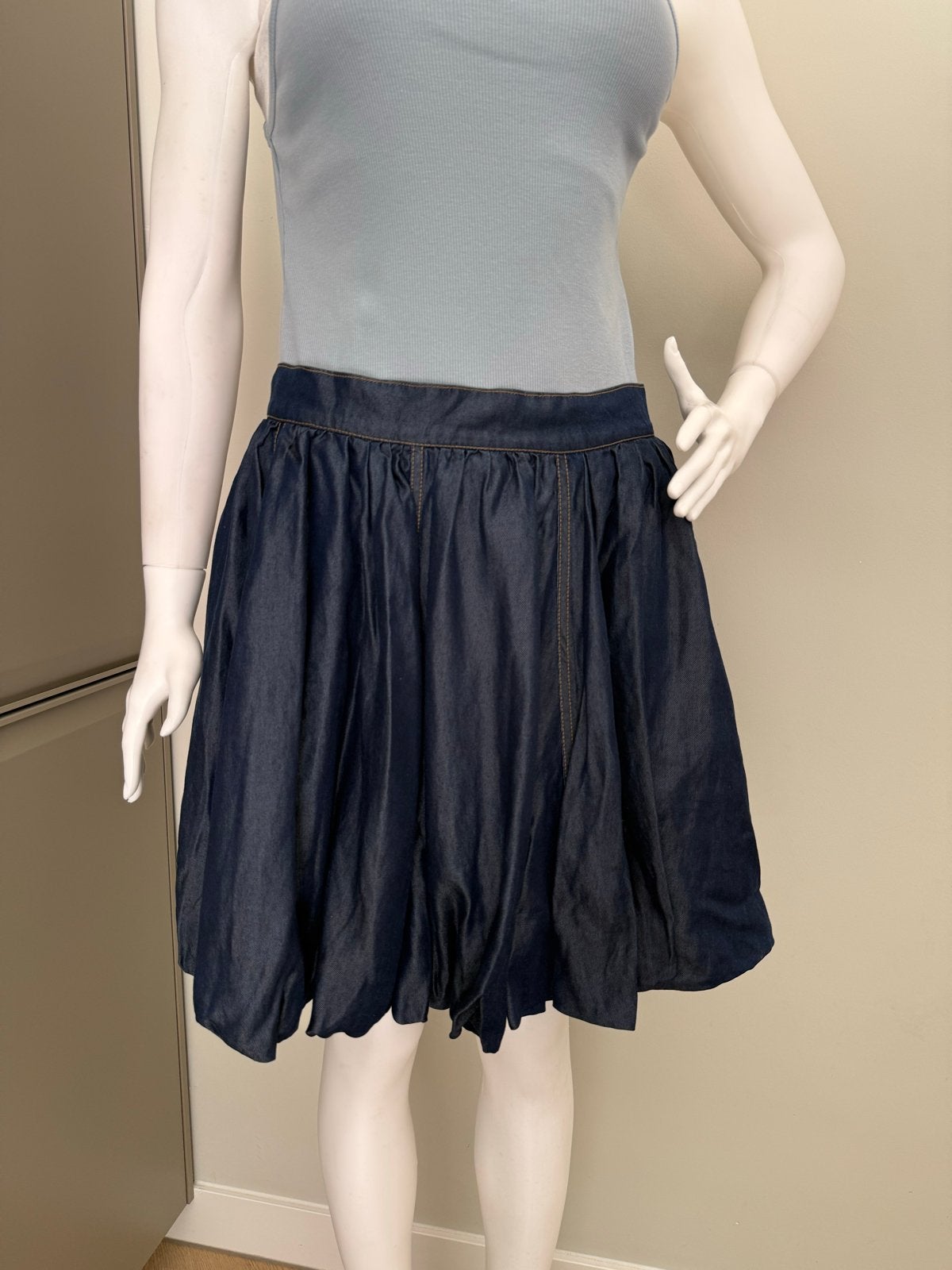 Gestuz denim ballonrok - Maat 38 (M), Kleding | Dames, Rokken, Maat 38/40 (M), Blauw, Ophalen of Verzenden, Zo goed als nieuw