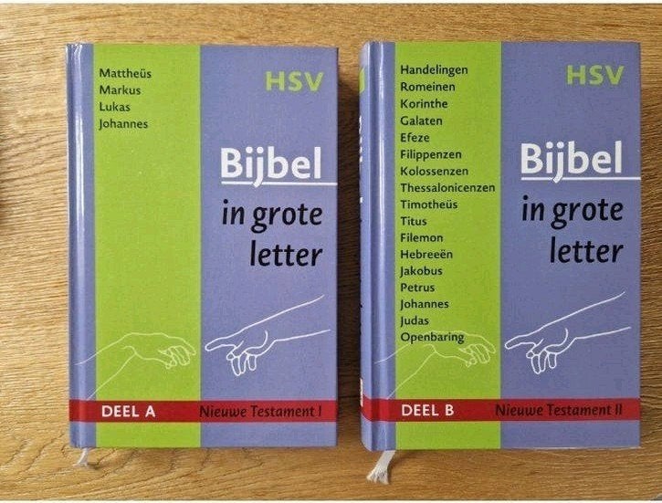 HSV Bijbel in grote letter - Nieuwe Testament (Deel A & B), Ophalen of Verzenden, Diverse