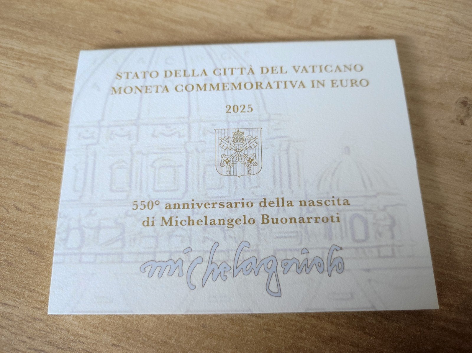 2 euro Vaticaan 2025 – Michelangelo, Postzegels en Munten, Munten | Europa | Euromunten, Verzenden, Vaticaanstad, 2 euro