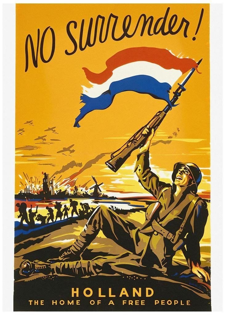 No Surrender Holland Brits Affiche Propaganda Poster, Verzenden, Nederland, Foto of Poster