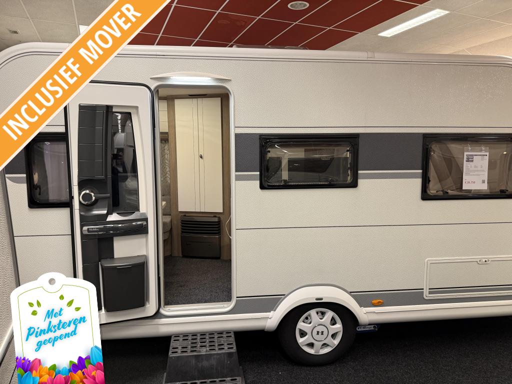 HOBBY ON TOUR 460 HL APARTE BEDDEN MOVER LUIFEL VLOERVERWARM, Caravans en Kamperen, Caravans, Standaardzit, Hobby, Bedrijf, 4 tot 5 meter