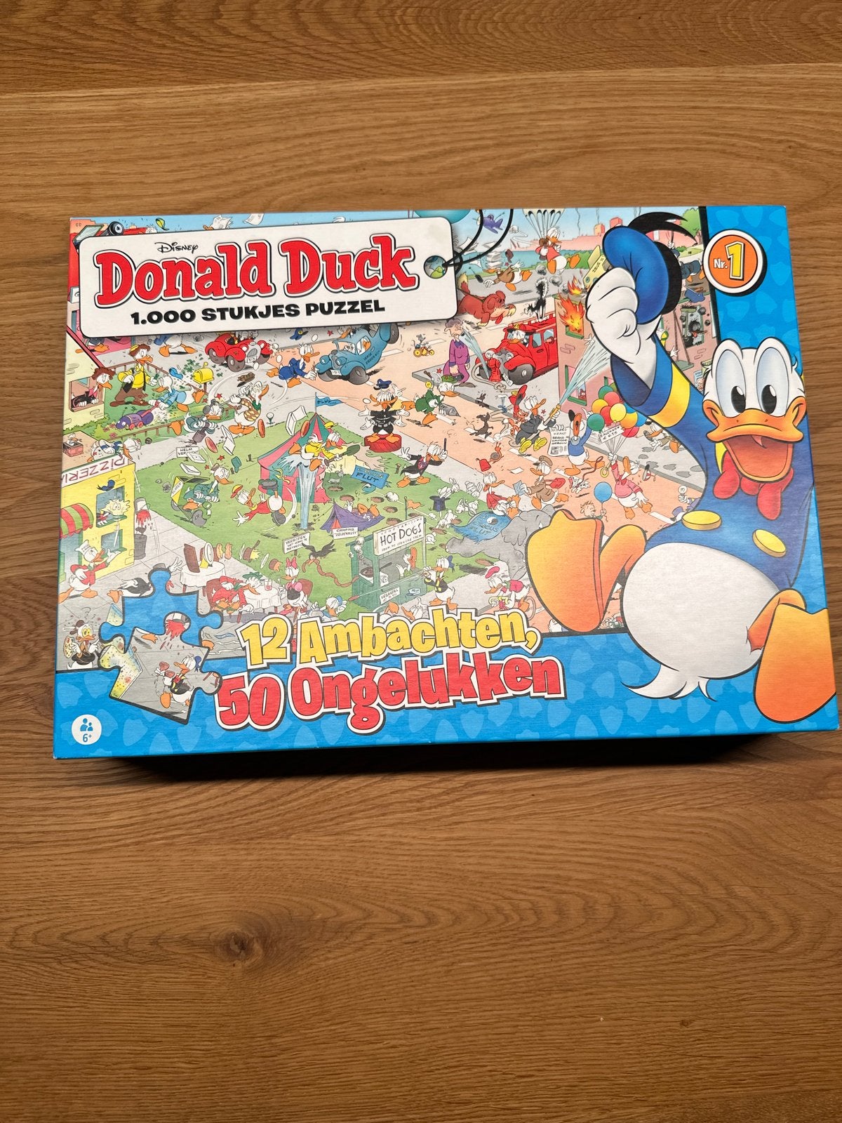 Donald Duck 1000 Stukjes Puzzel - 12 Ambachten, 50 Ongelukke, Ophalen, 500 t/m 1500 stukjes, Gebruikt, Legpuzzel