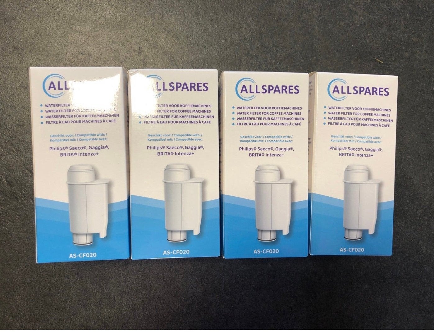 4x AllSpares AS-CF020 waterfilters voor Philips Saeco/Gaggia, Saeco, Nieuw, Ophalen of Verzenden, Waterfilter