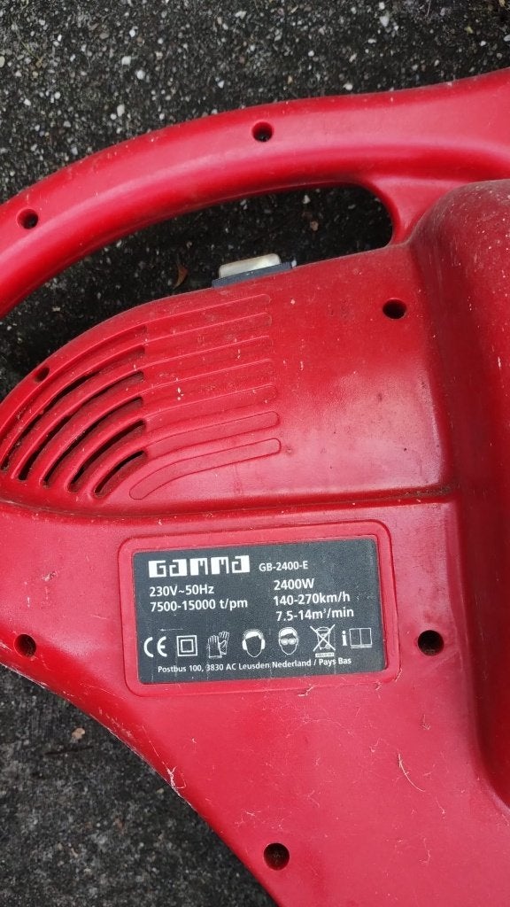Elektrische Bladblazer GB-2400- E, Ophalen, Gebruikt, Met opvangzak, Gamma
