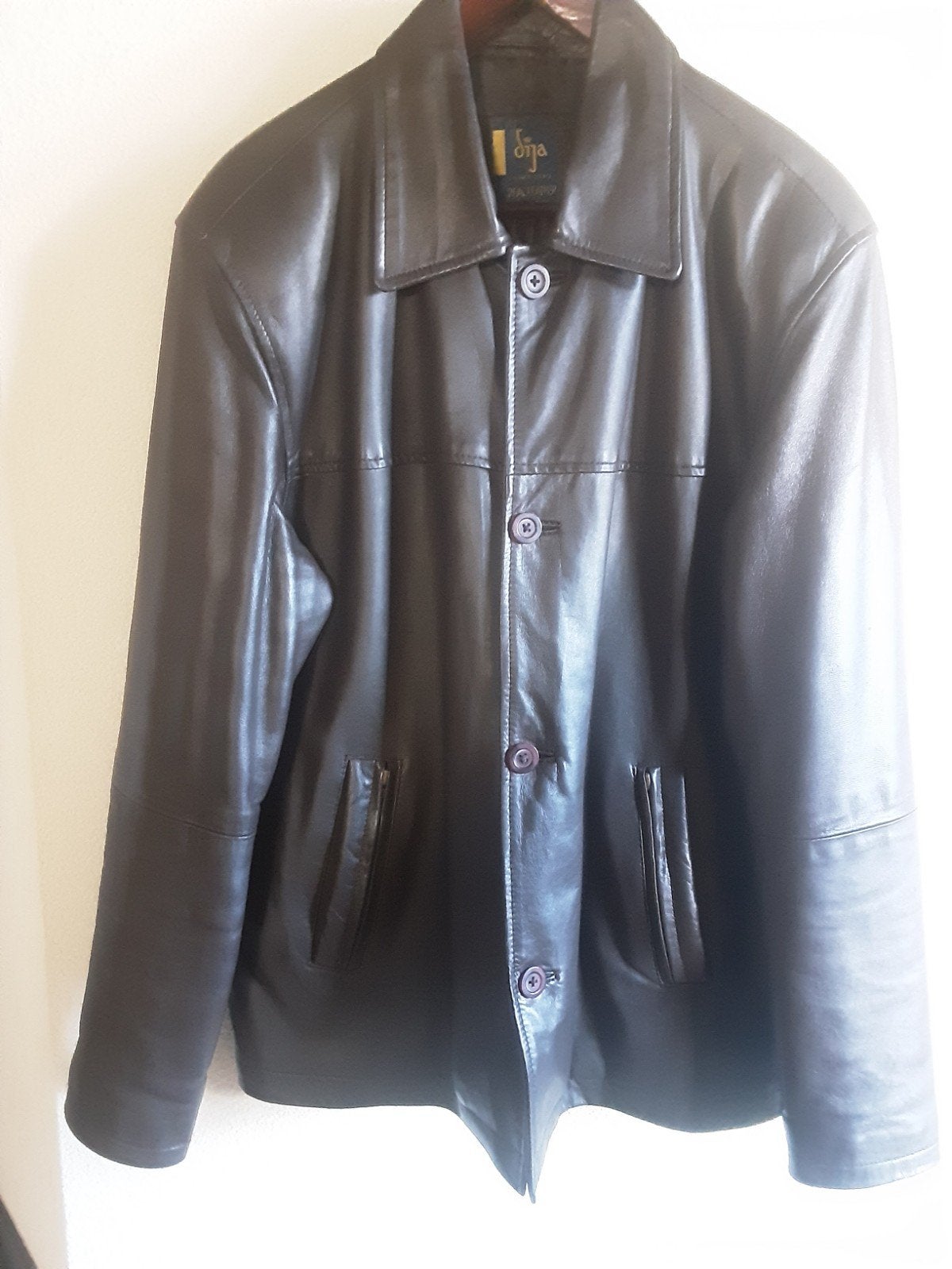 leren heren jas maat xl, Kleding | Heren, Ophalen of Verzenden, Zo goed als nieuw, Maat 56/58 (XL), Bruin