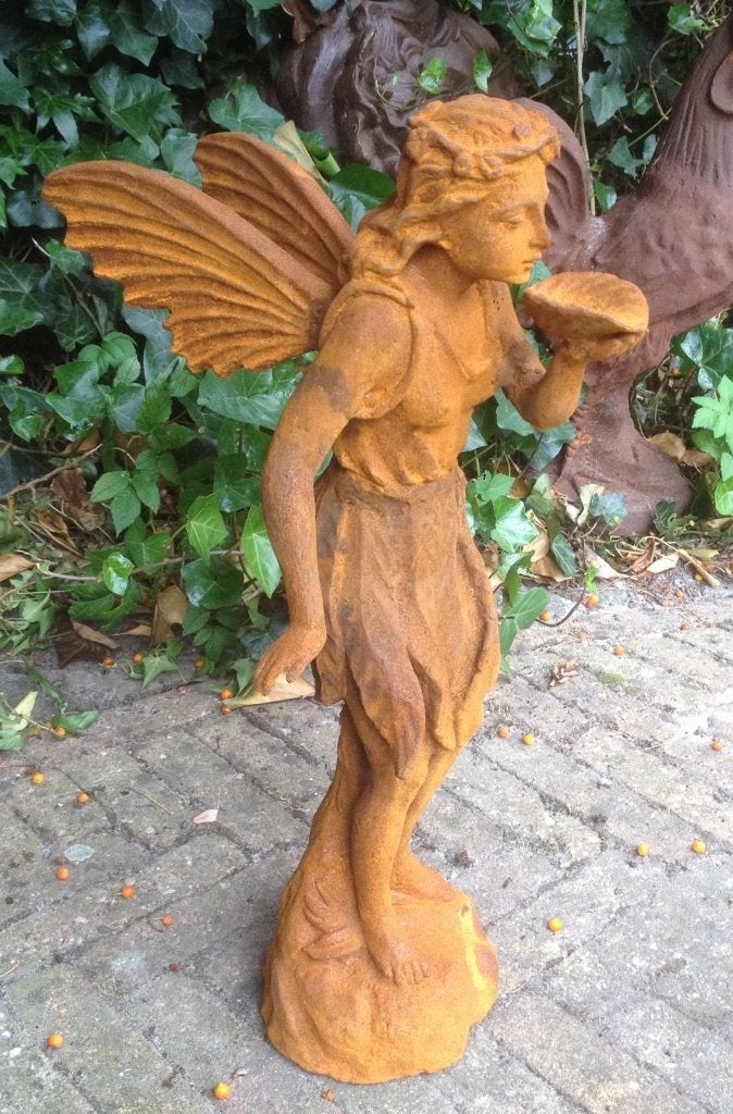 Gietijzeren Fairy Tale Tuinbeeld - 50 cm hoog., Ophalen of Verzenden, Nieuw, Metaal, Mensenbeeld