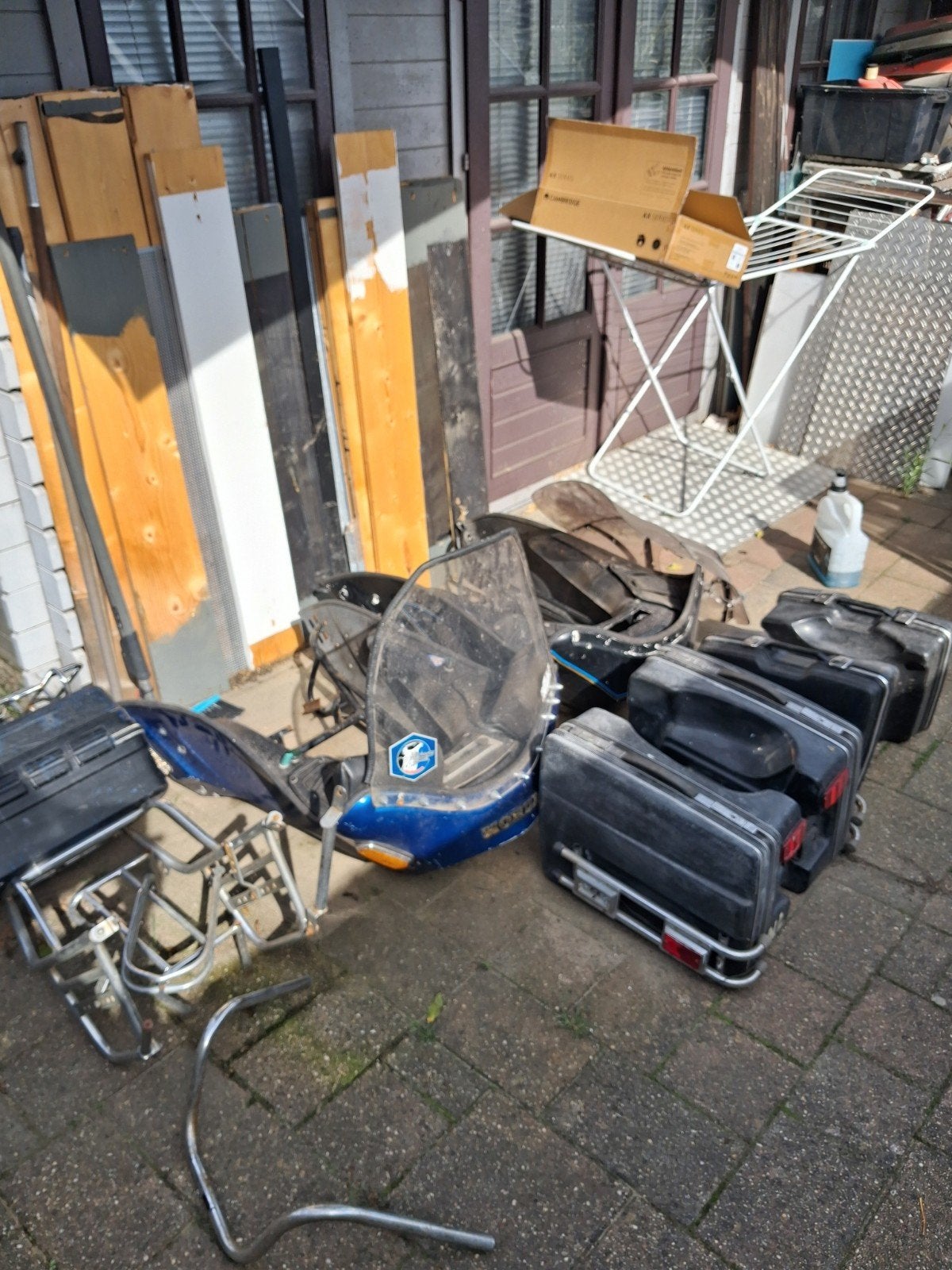 Partij Honda Gl1000 kuipdelen, koffers, etc., Ophalen, Gebruikt