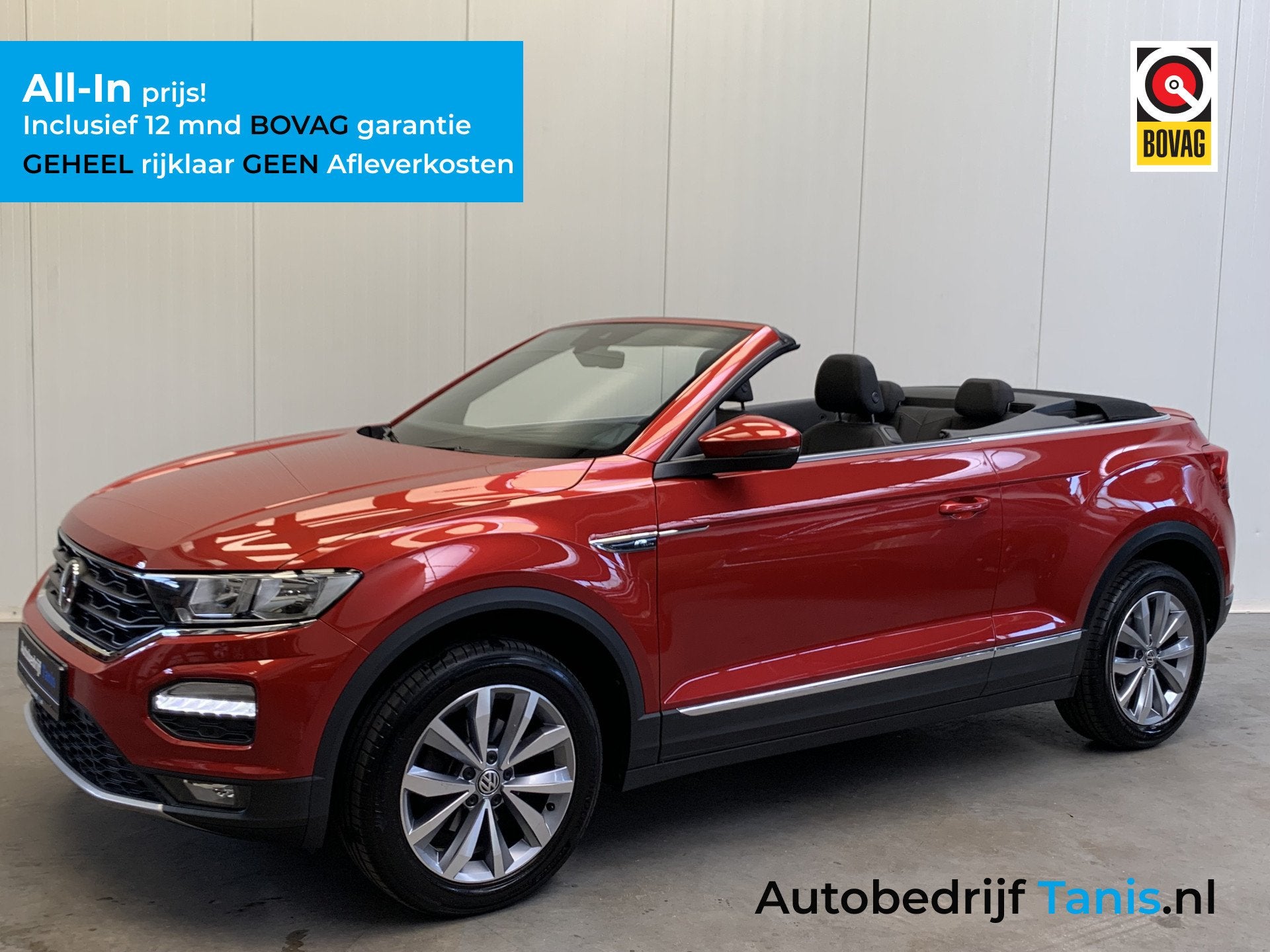 Volkswagen T-Roc Cabrio 1.0 TSI Style NAVI-ECC-PDC-DIGTAL CO, Voorwielaandrijving, 12 maanden, Stof, Gebruikt
