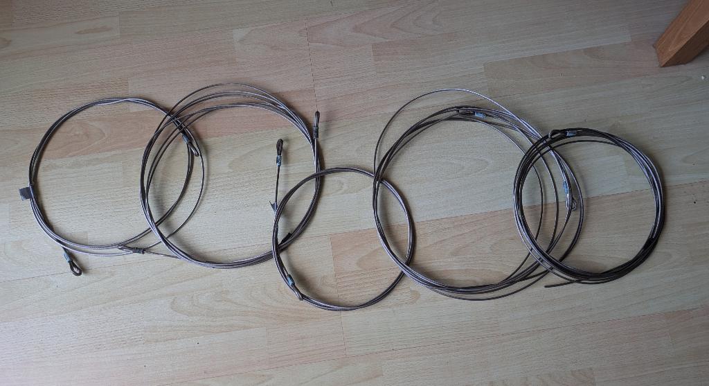 Te koop 5 stagen van zeilboot, dikte 3 mm, Ophalen of Verzenden, Zo goed als nieuw
