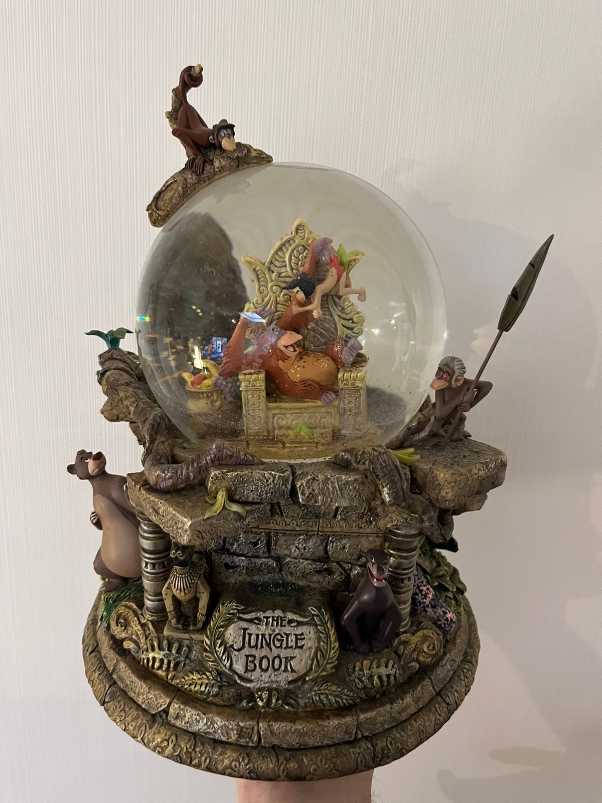 Disney Snowglobe zeldzaam Jungle Book, Ophalen, Leeuwenkoning of Jungle Boek, Zo goed als nieuw, Beeldje of Figuurtje