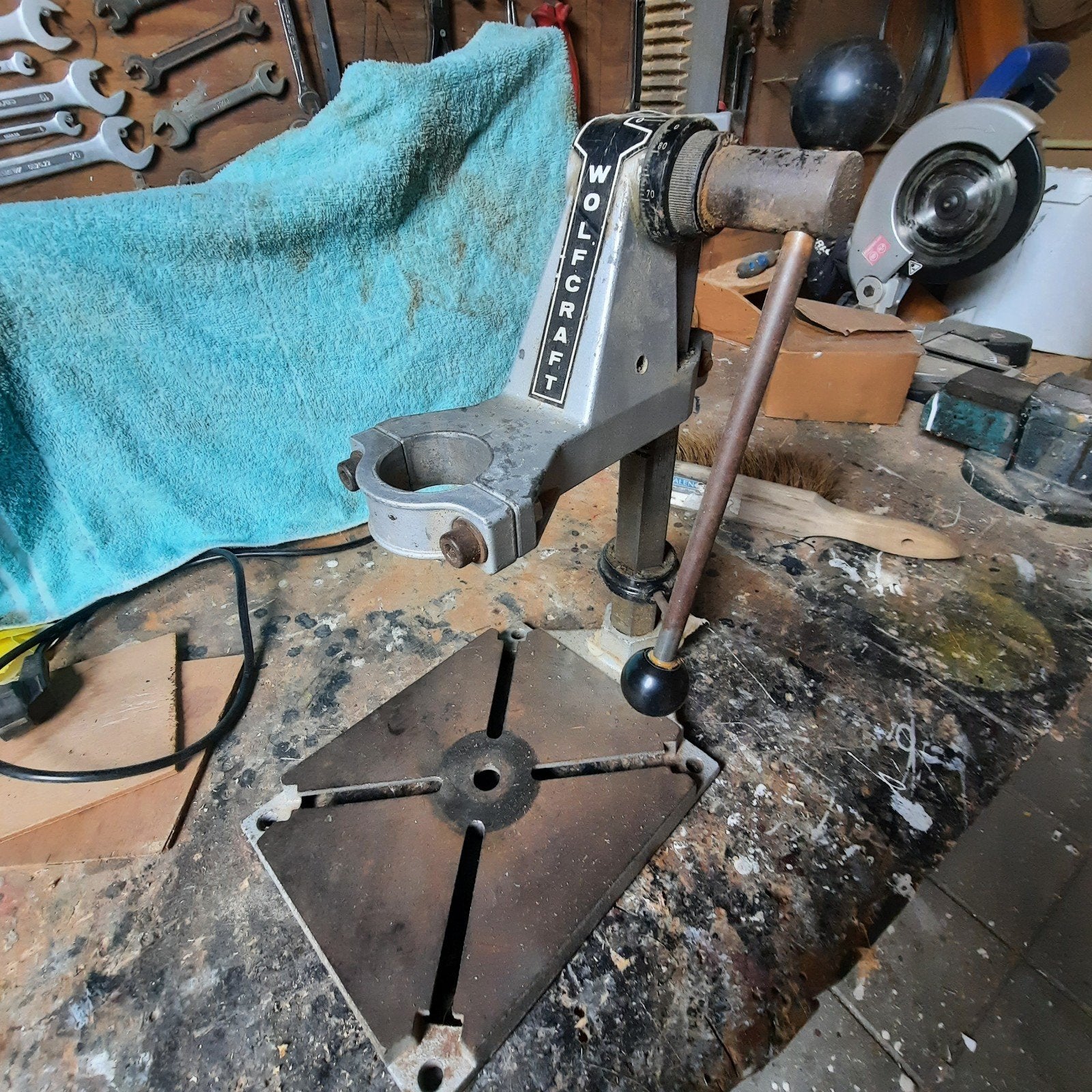 Wolfcraft boorstandaard - Gebruikt, Doe-het-zelf en Verbouw, Gereedschap | Boormachines, Ophalen of Verzenden, Gebruikt, Overige typen