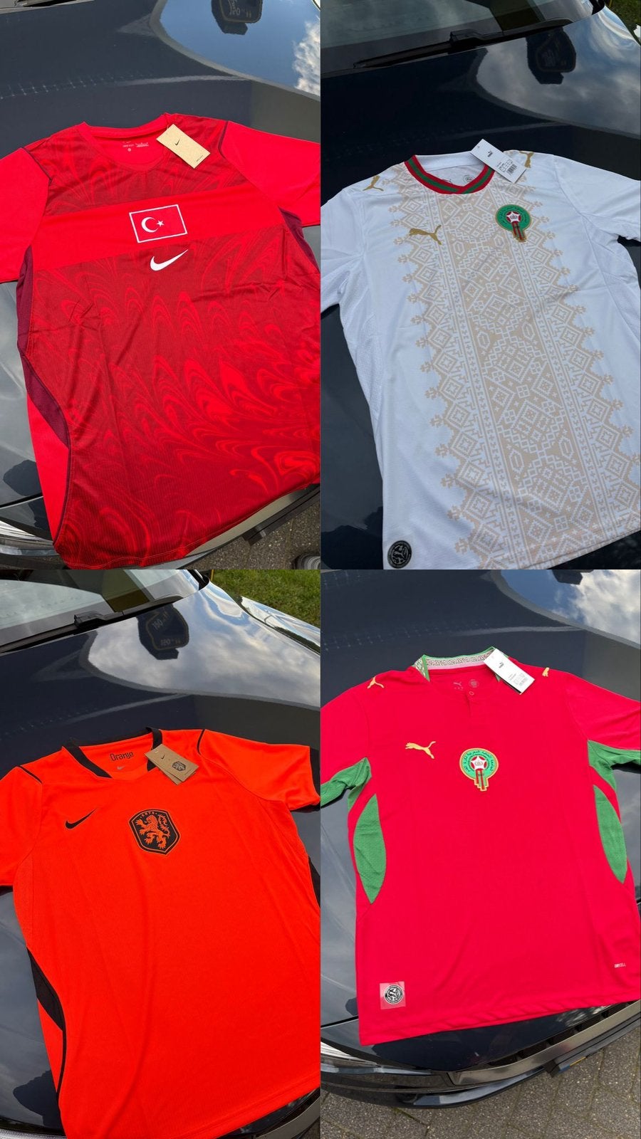 Nieuwe WK Voetbalshirts: Nederland, Turkije, Marokko, Sport en Fitness, Voetbal, Maat L, Ophalen of Verzenden, Nieuw, Shirt