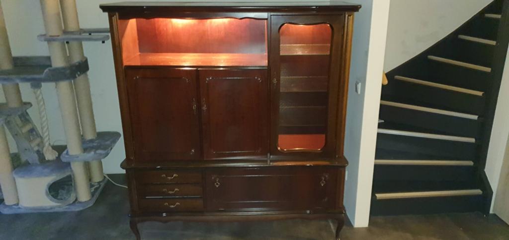Antiek dressoir met vitrinekast, Antiek en Kunst, Ophalen