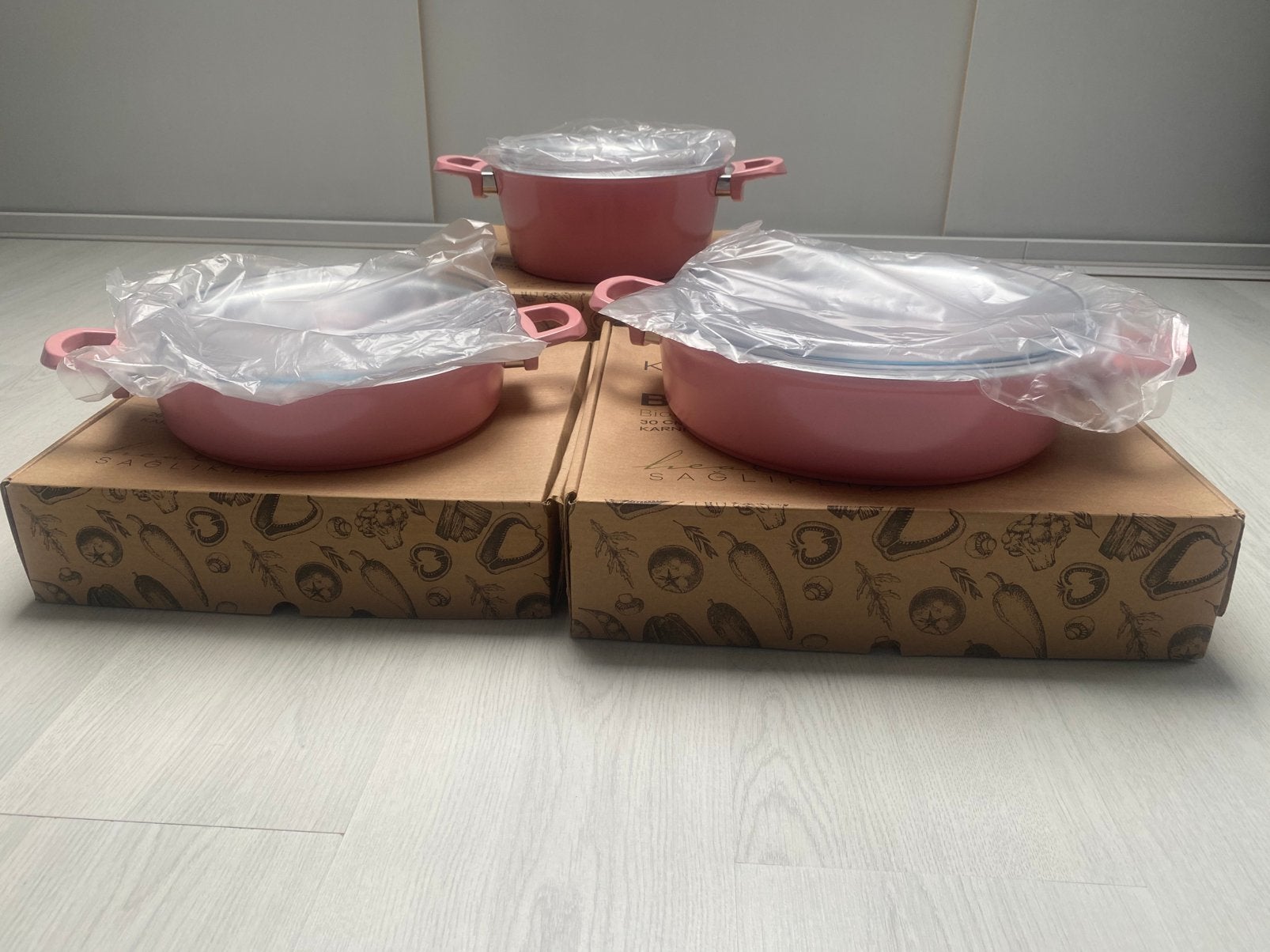 Pannenset met Granieten Binnenlaag (3 stuks), Ophalen, Nieuw, Overige typen