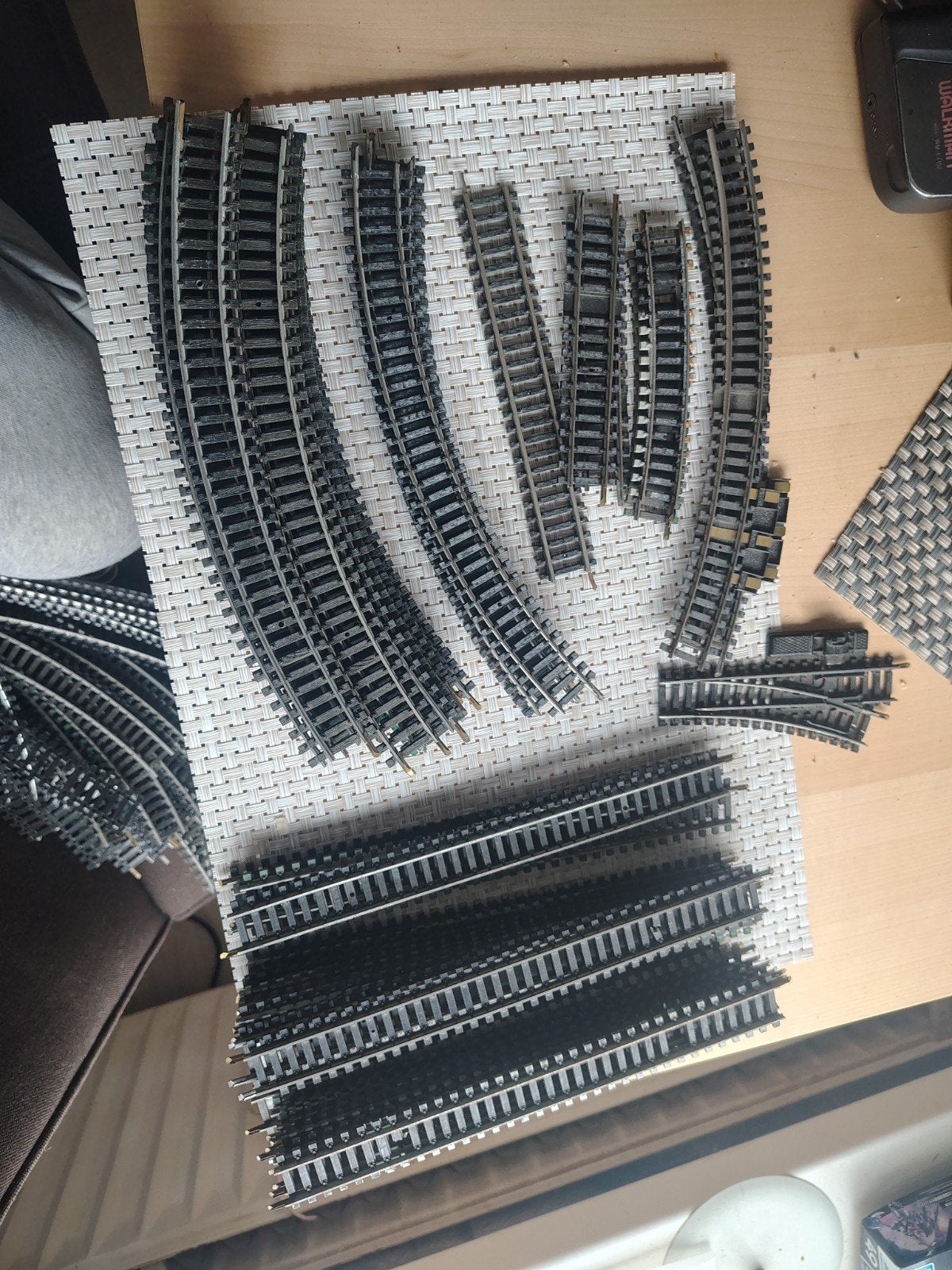 Jouef Rails - Grote set rechte en bocht rails met wissel, Hobby en Vrije tijd, Ophalen of Verzenden, Gebruikt, Rails, Jouef