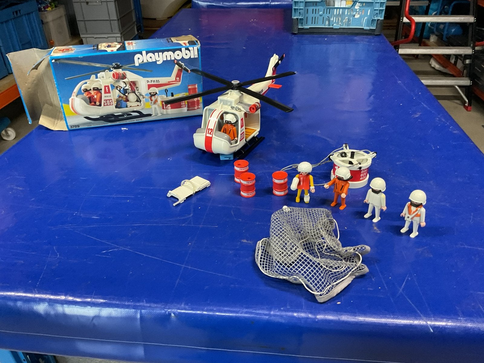 Playmobil vintage resque ziekenhuis helikopter met doos, Ophalen, Zo goed als nieuw