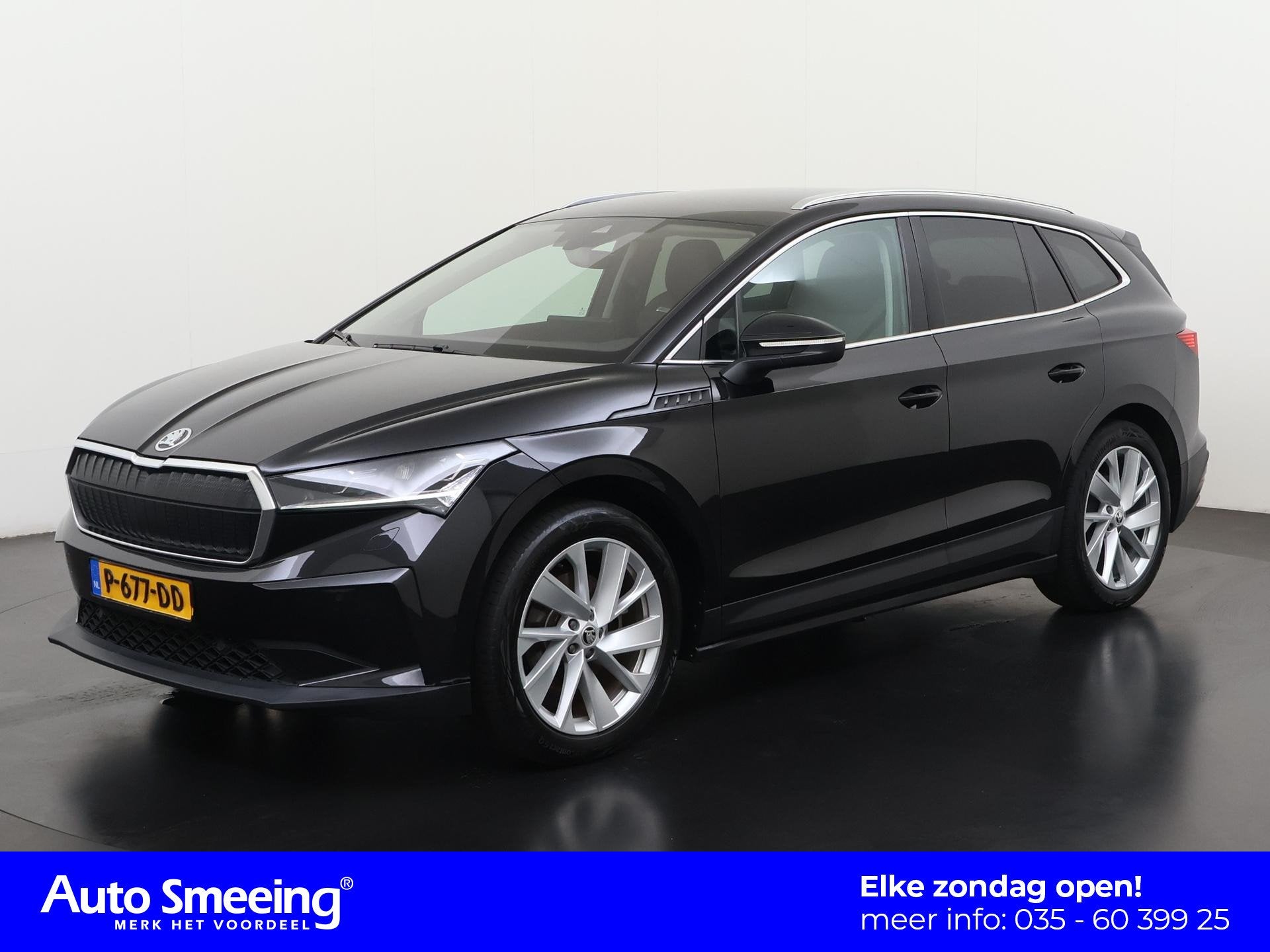 Skoda Enyaq iV 60 | Elek Achterklep | Stuur & Stoel Verwarmi, Auto's, Automaat, Achterwielaandrijving, Gebruikt, 179 pk
