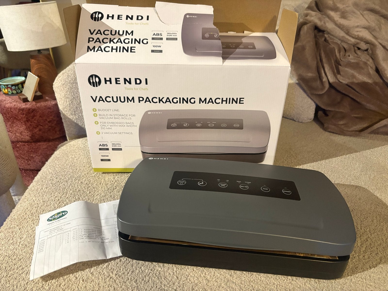 Hendi Vacuüm Verpakkingsmachine - Nieuwstaat met bon, Ophalen of Verzenden, Zo goed als nieuw