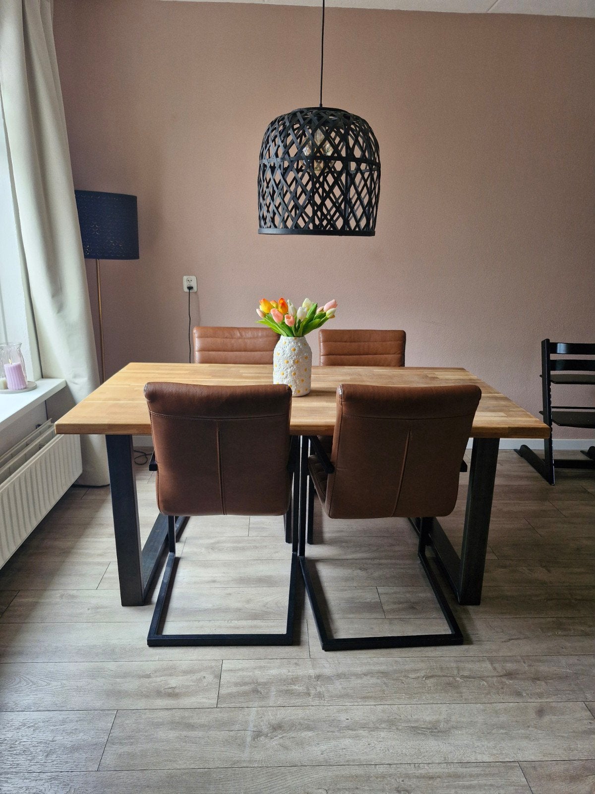 Eettafel 160x90x75.5 cm, Huis en Inrichting, Gebruikt, 50 tot 100 cm, 150 tot 200 cm, Vier personen