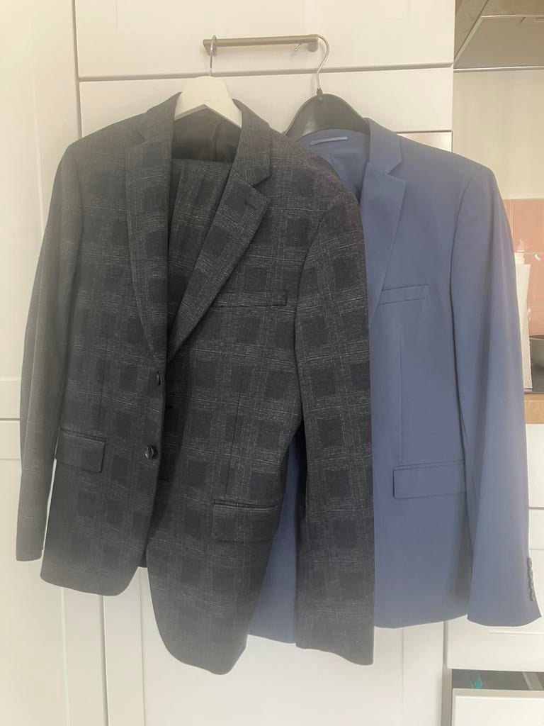 2x pak maat 50, Kleding | Heren, Kostuums en Colberts, Ophalen of Verzenden, Zo goed als nieuw, Maat 48/50 (M), Blauw