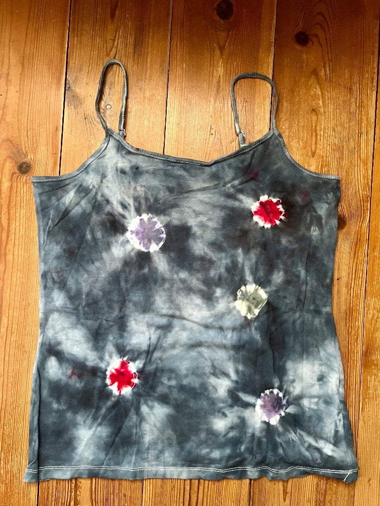Hippie TIE DYE Top Hippie Uniek Handgeverfd door mij, Blauw, Maat 42/44 (L), Nieuw, TIE DYE HIPPIE