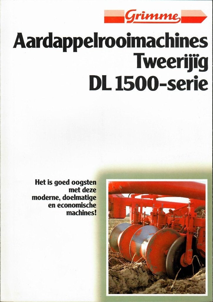Folder GRIMME aardappelrooier DL 1500, Ophalen of Verzenden, Zo goed als nieuw, Folder