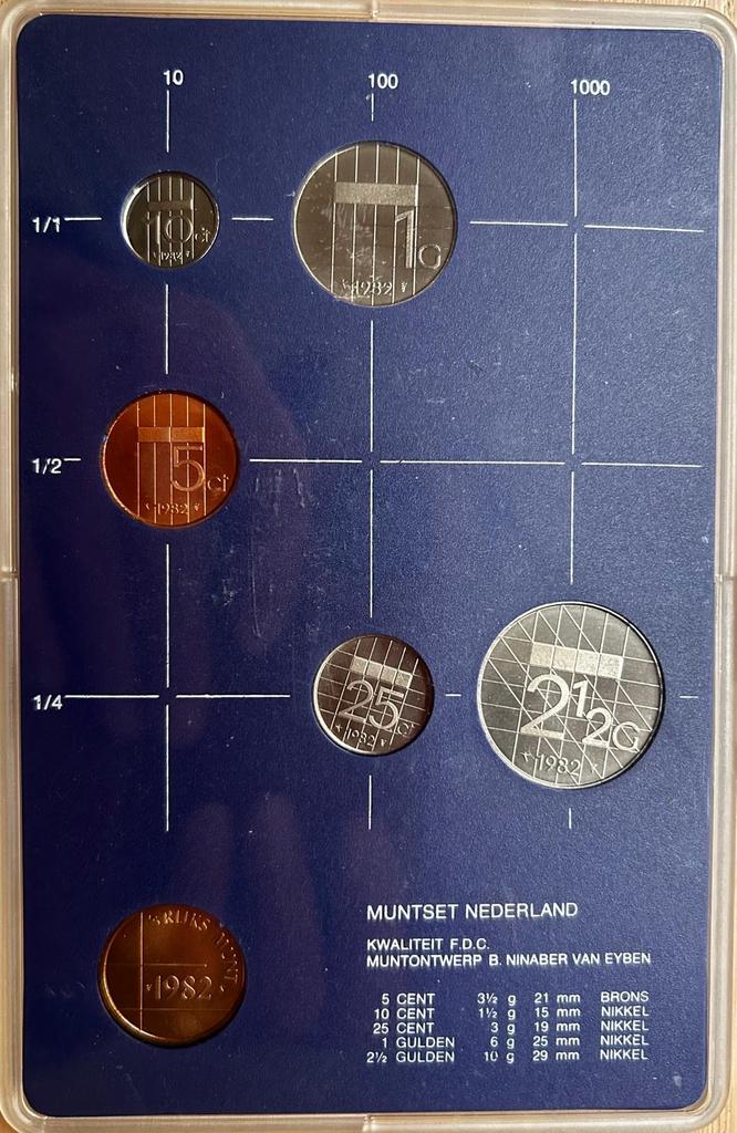 Muntset Nederland FDC 1982, Postzegels en Munten, Munten | Nederland, Ophalen of Verzenden, Koningin Beatrix, Euro's, Setje