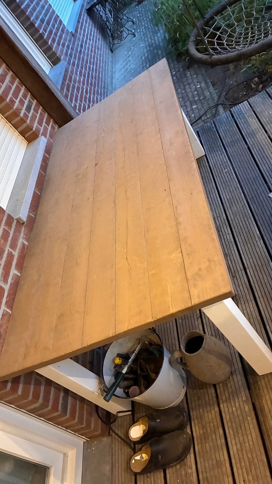 Eettafel zeer robuust! 200x100x76cm - koopje, Ophalen, Gebruikt, 200 cm of meer, 50 tot 100 cm