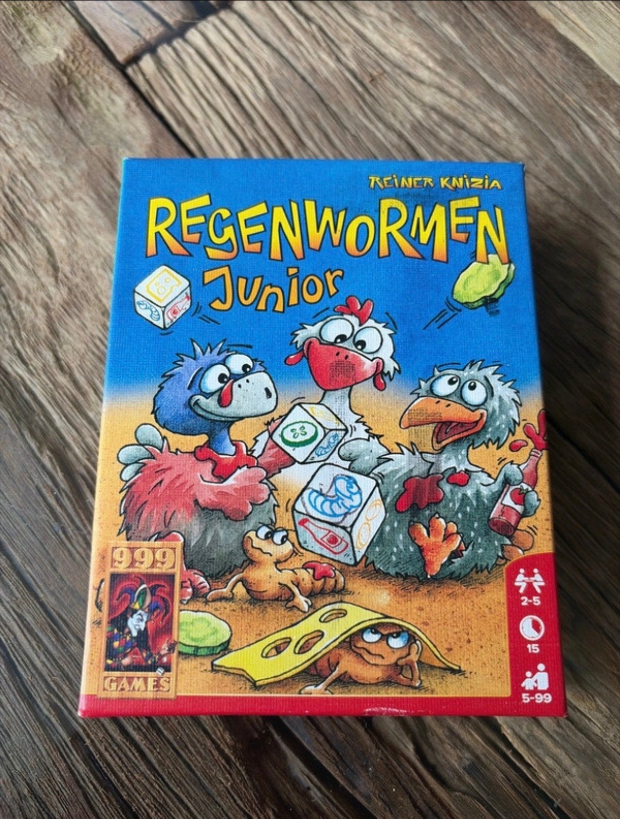 Regenwormen Junior - Leuk dobbelspel voor kinderen, Drie of vier spelers, Ophalen of Verzenden, Zo goed als nieuw