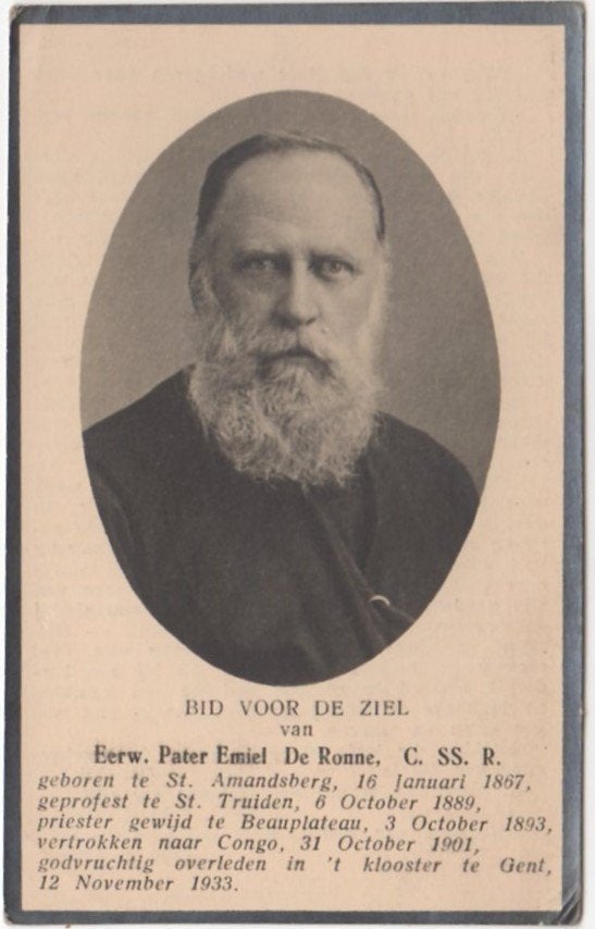Pater Emiel de Ronne 1867 St. Amandsberg + 1933 Gent, Verzenden