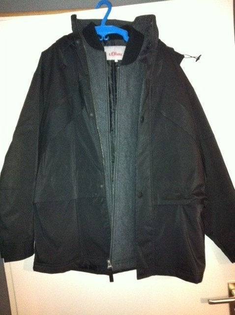 Jas , merk s.Oliver , zwaar model , met losse binnen jas . c, Ophalen of Verzenden, Zo goed als nieuw, Maat 56/58 (XL), Zwart
