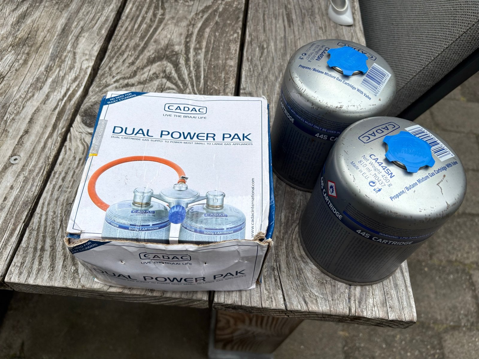 Cadac Dual Power Pak met 2 gascartridges by 445g, Caravans en Kamperen, Ophalen, Nieuw