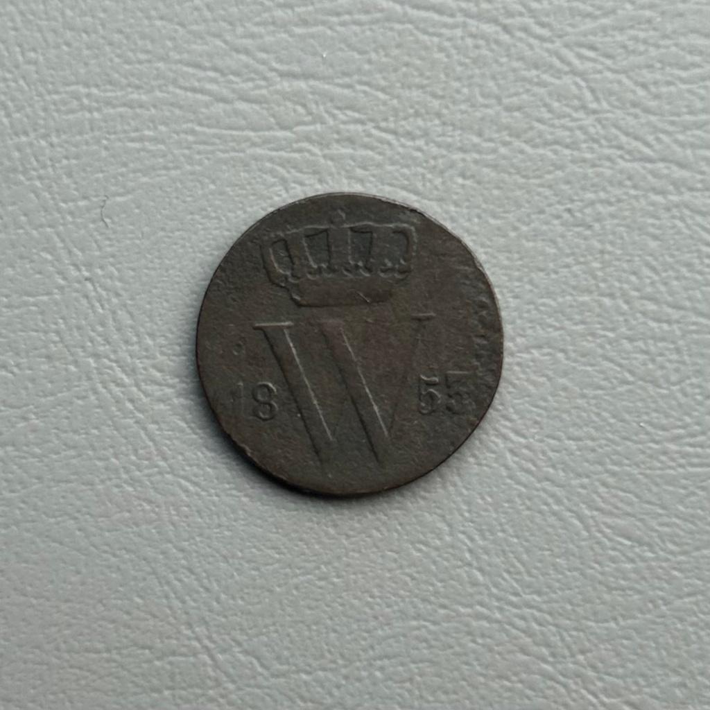 1/2 cent 1853, Postzegels en Munten, Munten | Nederland, Ophalen of Verzenden, Koning Willem III