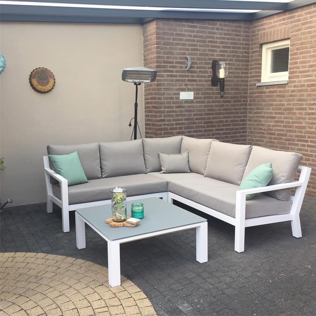 Loungeset Life Outdoor Living, Ophalen, 4 zitplaatsen, Aluminium, Zo goed als nieuw