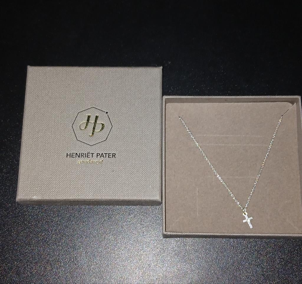Nieuw Zilveren Kettinkje met Kruisje - Henriët Pater, Sieraden, Tassen en Uiterlijk, Kettingen, Met hanger, Nieuw, Ophalen of Verzenden