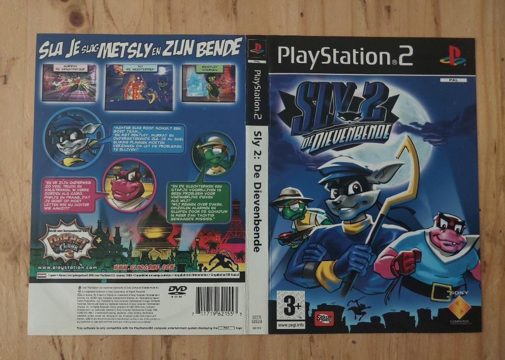 Sky 2 De Dievenbende Game Kaft Nederlands PS2, Spelcomputers en Games, Games | Sony PlayStation 2, Avontuur en Actie, Gebruikt