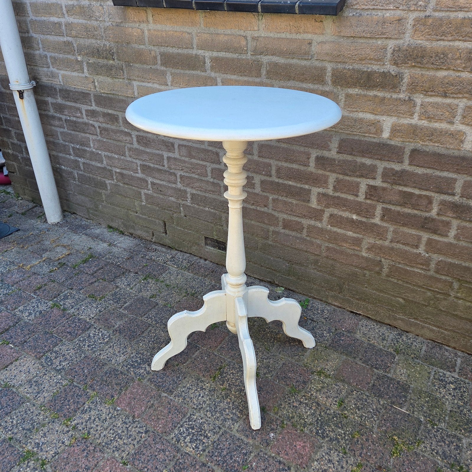 Frans tafeltje - Bijzettafel - Plantentafel - Wit, Antiek en Kunst, Antiek | Meubels | Tafels, Ophalen