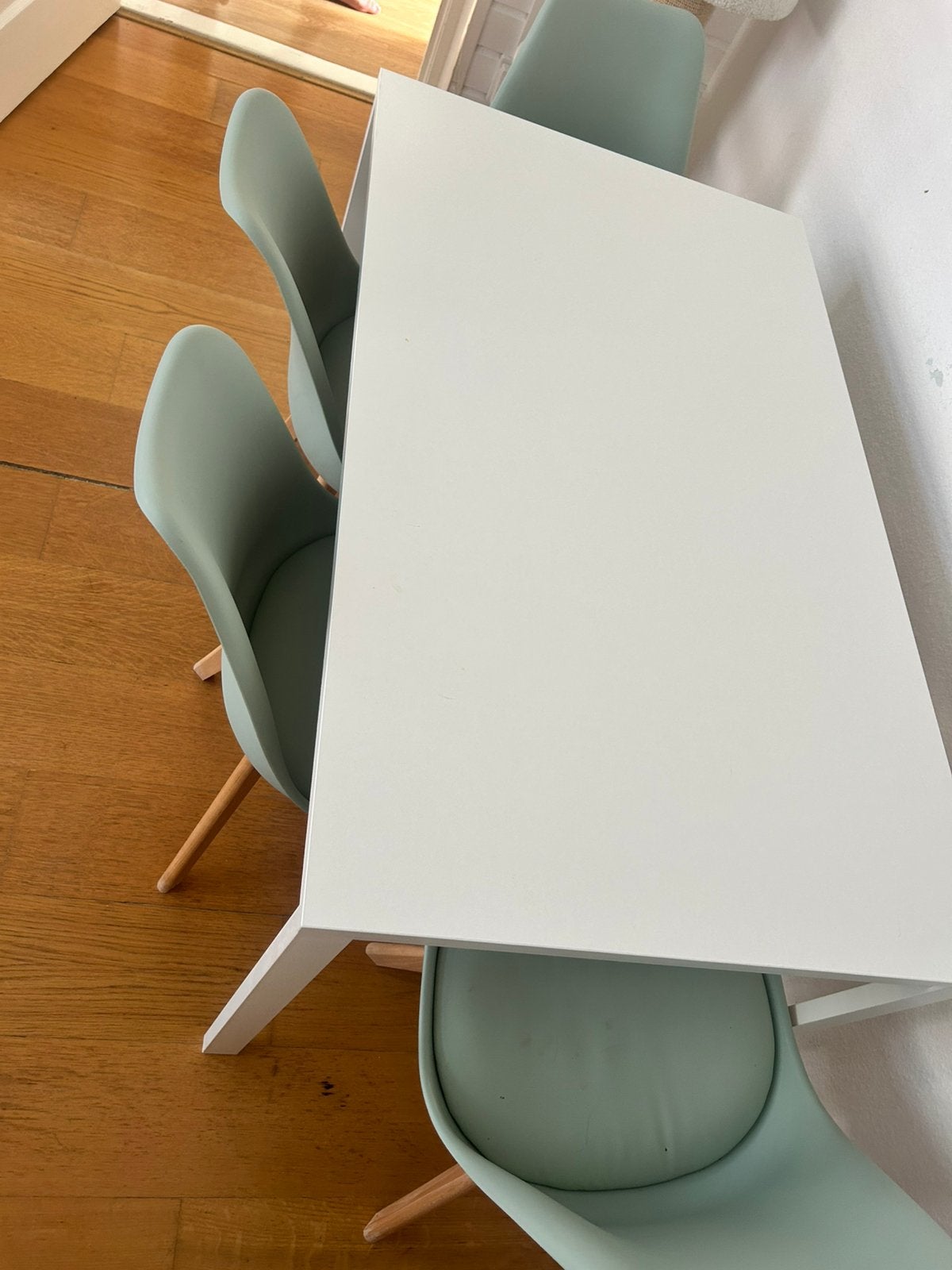 Ik verkoop een tafel met 4 stoelen, zo goed als nieuw., Ophalen, Zo goed als nieuw, Rechthoekig, 50 tot 100 cm