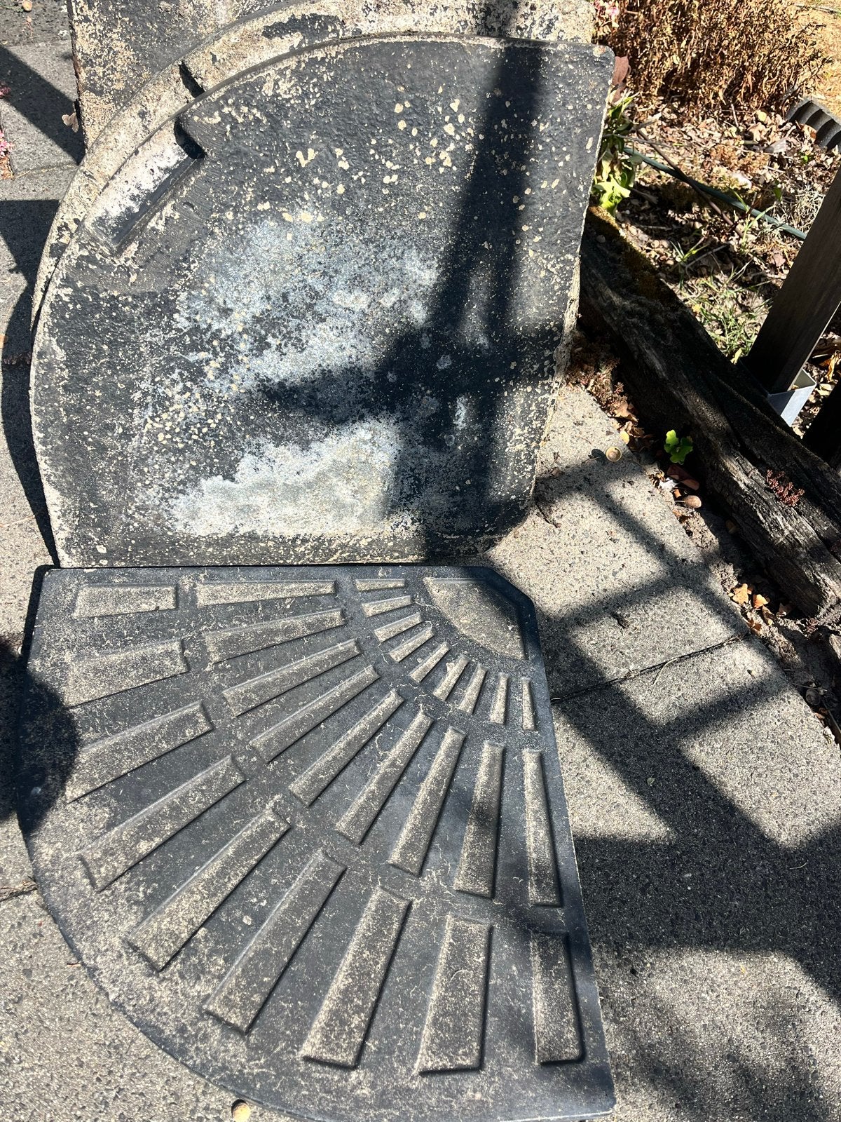 Parasolvoet platen - Stevige basis voor uw parasol, Tuin en Terras, Parasols, Ophalen, Gebruikt, Parasolvoet