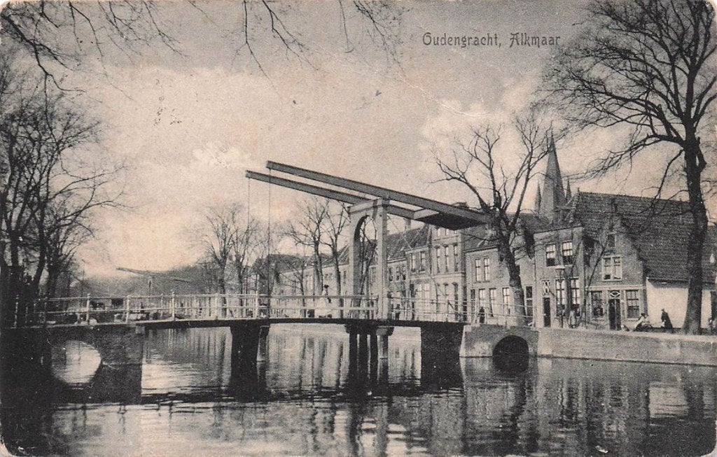702-499-023 Oudengracht Alkmaar, Verzamelen, Ophalen of Verzenden, Voor 1920, Noord-Holland