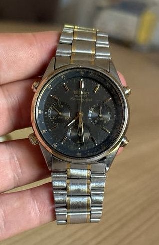 Vintage Seiko 7A28 chronograph horloge heren chronograaf, Ophalen of Verzenden, Staal, Polshorloge, Seiko