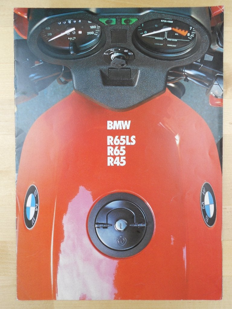 BMW R45 R65 Brochure 1983 Motorfiets LS Folder, Motoren, Ophalen of Verzenden, BMW