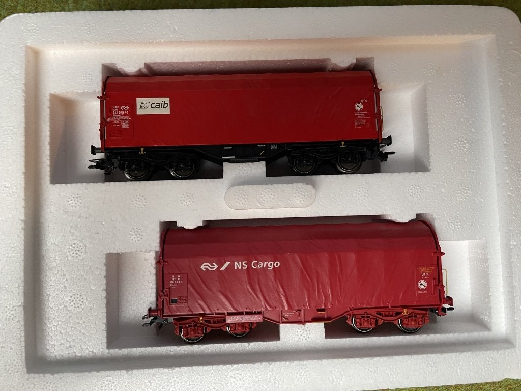 Märklin 47208 Set 2 Colliwagons NS Cargo, Wisselstroom, Treinset, Ophalen of Verzenden, Märklin